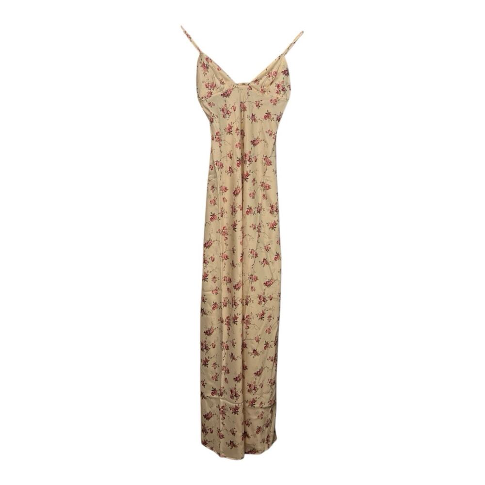 WeWoreWhat Womens Ivory Floral Maxi Dress Size 0 V-Neck Spaghetti Strap Summer